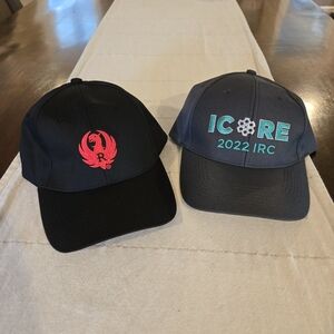 Ruger Embroidered Red Logo Strapback Baseball Cap / ICORE 2022 Embroidered Cap